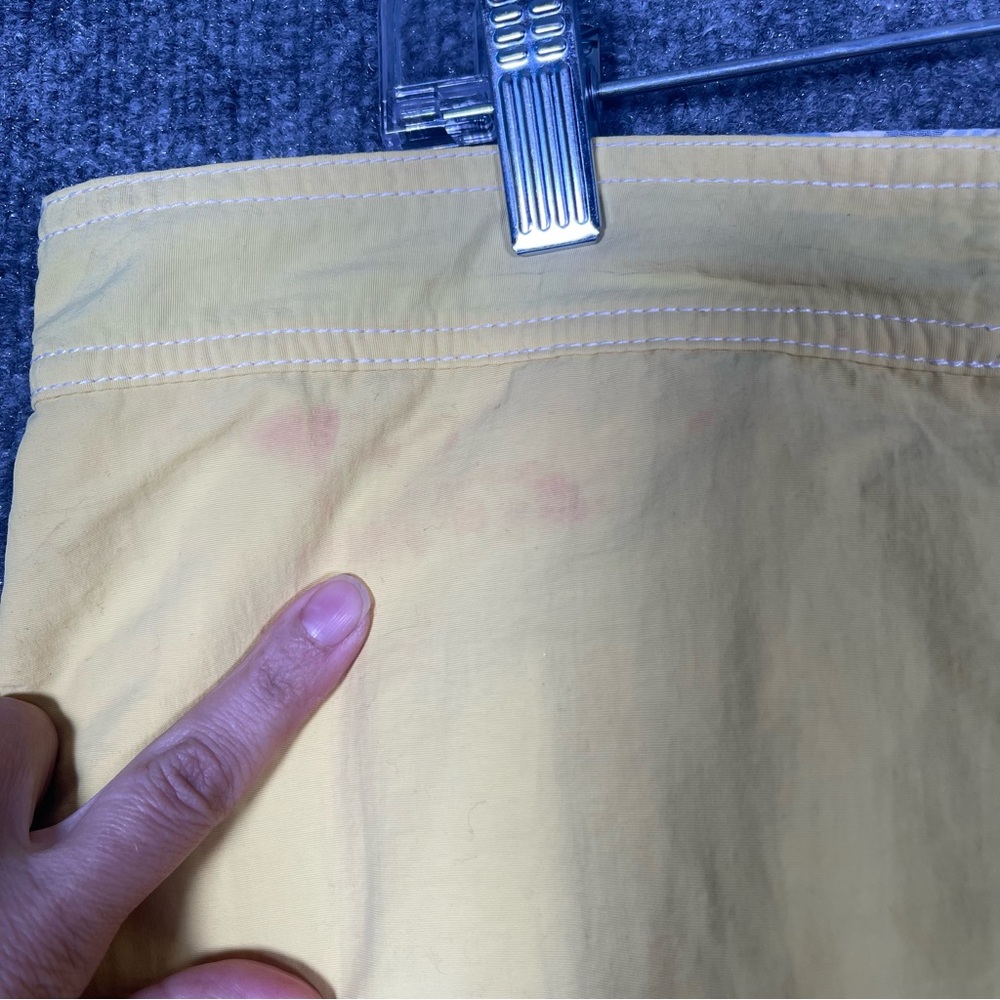 Polo Ralph Lauren Mens XL Yellow Lined Cargo Tie Swim Trunks Shorts 90s Y2K Pony - Picture 10 of 10